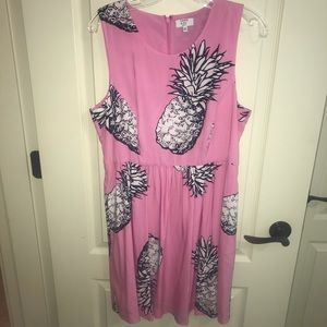 Crown & Ivy Pink Pineapple Dress